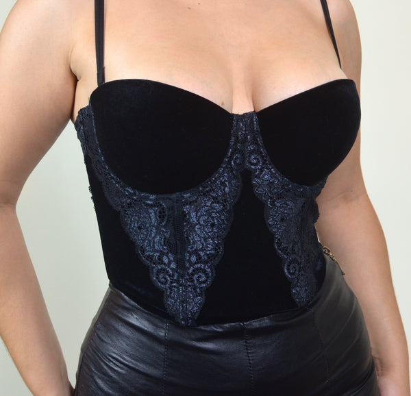 Victoria's Secret Black Lacey Bustier Bralette , Women's Fashion, Tops,  Sleeveless on Carousell