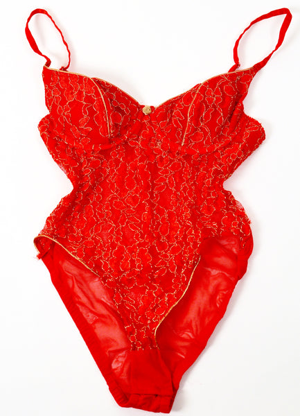 90s Vintage Victoria's Secret Gold Red Lace Tank Top [M] – The Diamond  Hanger