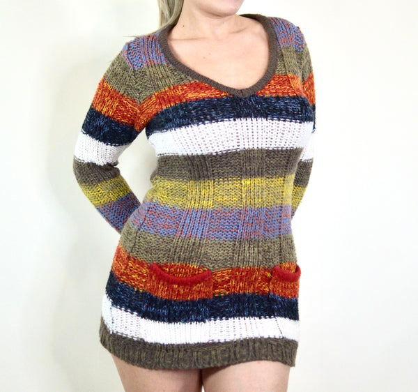 90s Style Knit Sweater / Dress Sofia Nova Vintage 90s Style Knit Sweater / Dress Sofia Nova Vintage