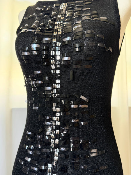 Black Y2K Sequin Tank