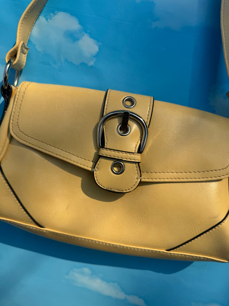 Yellow Leather Shoulder Bag