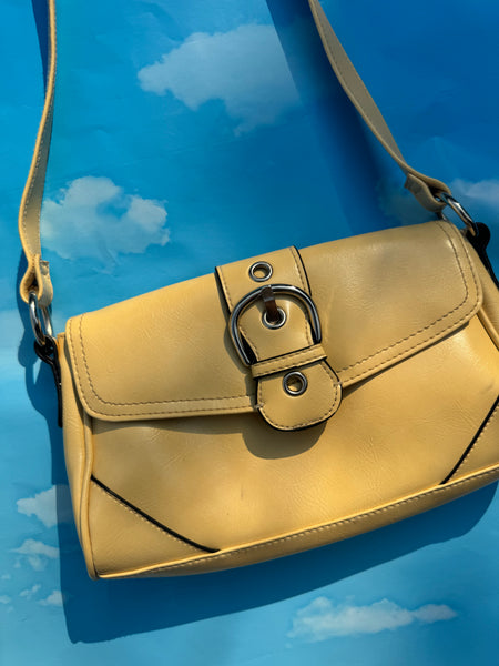 Yellow Leather Shoulder Bag