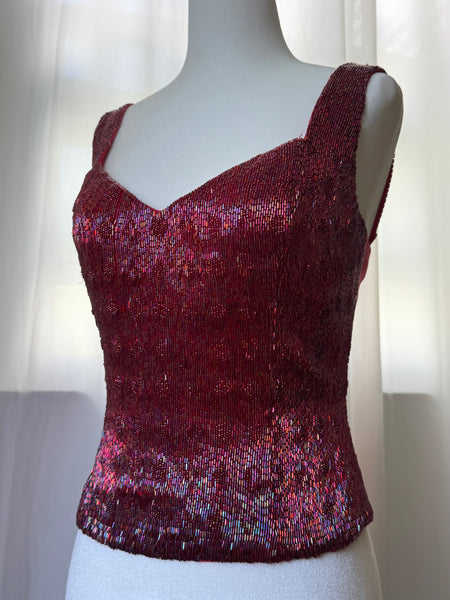 Red Sequin Mermaid Tank