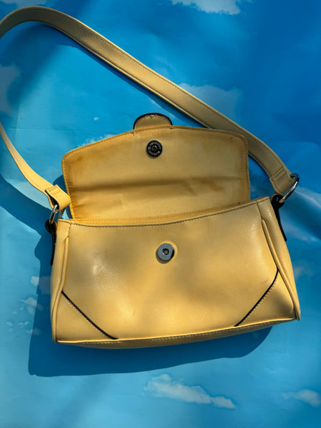 Yellow Leather Shoulder Bag