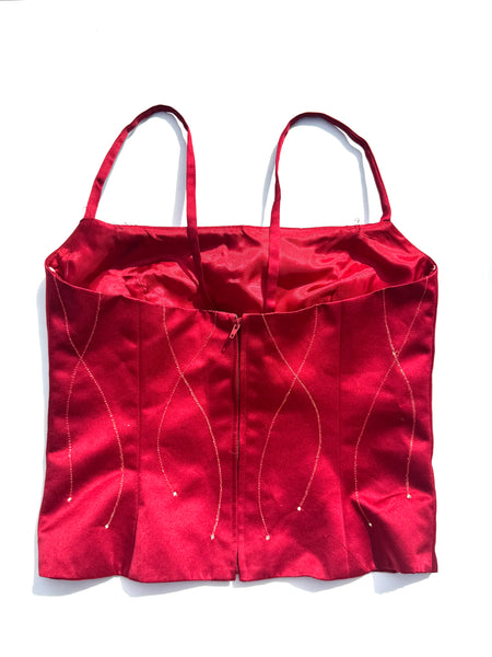 90s Red Satin Tank