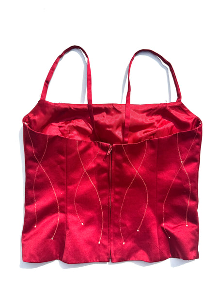 90s Red Satin Tank