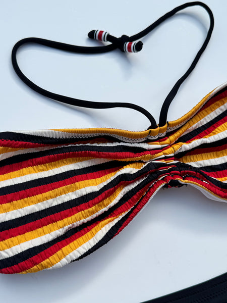 80’s Style Ultra High Waisted Striped Bikini