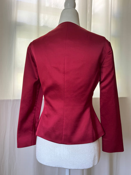 Red Satin Vintage Top