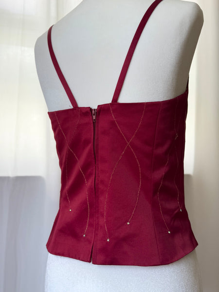 90s Red Satin Tank