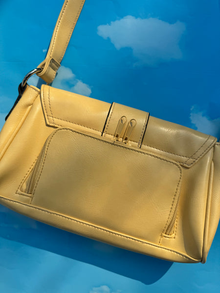 Yellow Leather Shoulder Bag