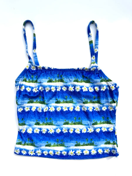 90’s Beachy Two Piece Velvet Tankini Bikini