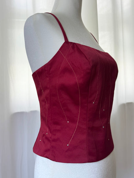 90s Red Satin Tank