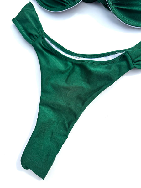 Green Two Piece Brazilian Style Bikini
