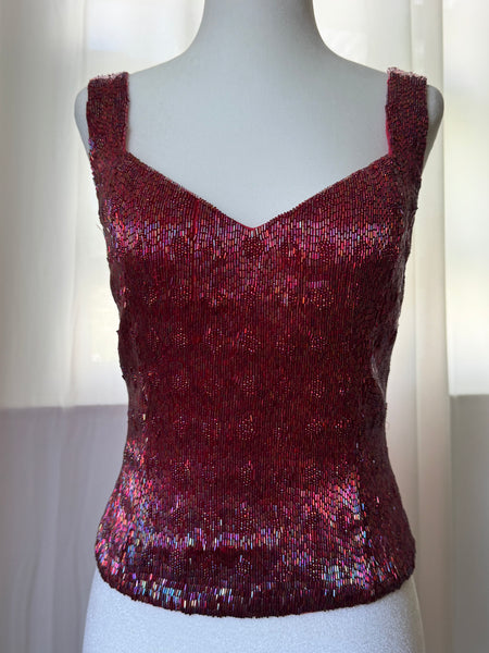 Red Sequin Mermaid Tank