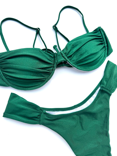 Green Two Piece Brazilian Style Bikini