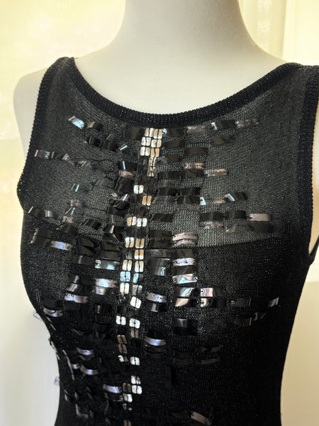 Black Y2K Sequin Tank