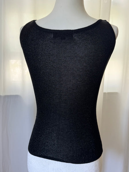 Black Y2K Sequin Tank