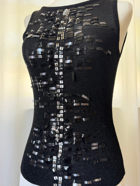 Black Y2K Sequin Tank