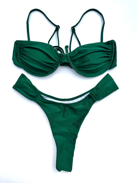 Green Two Piece Brazilian Style Bikini