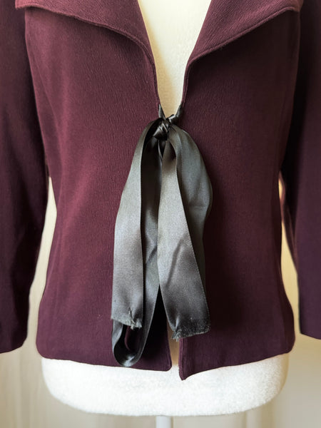 Purple Fur Collared Jacket