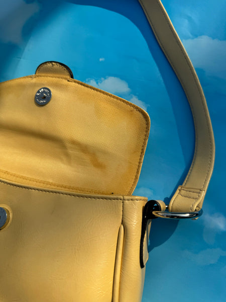 Yellow Leather Shoulder Bag