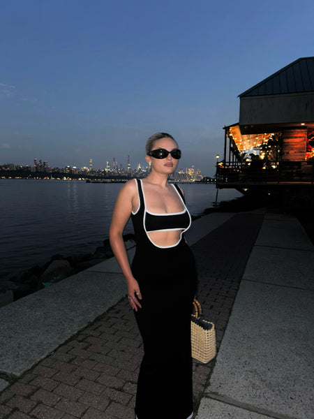 Peppermayo Lost In Paris Knit Maxi Dress