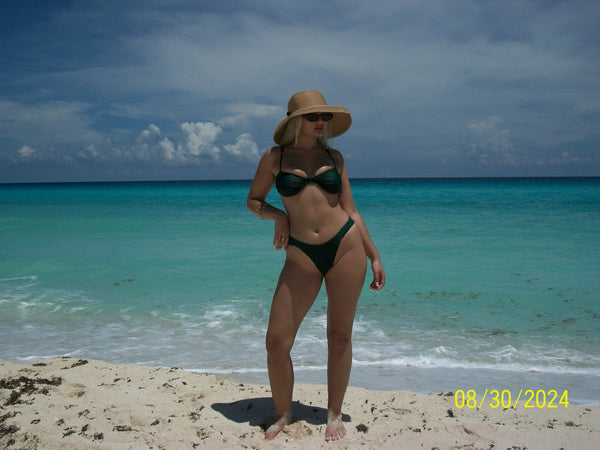 Green Two Piece Brazilian Style Bikini
