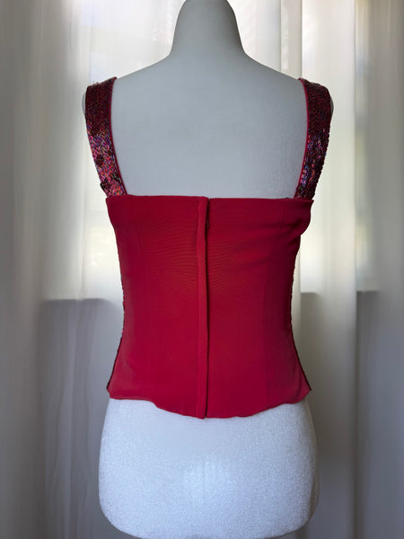 Red Sequin Mermaid Tank