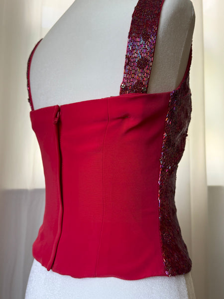 Red Sequin Mermaid Tank