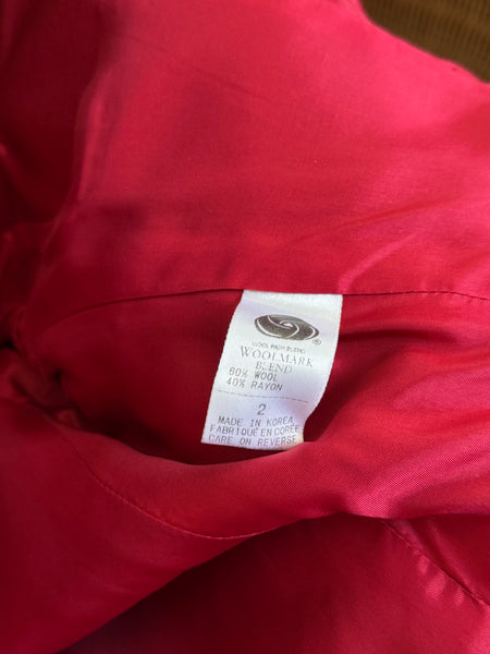 Red Satin Vintage Top