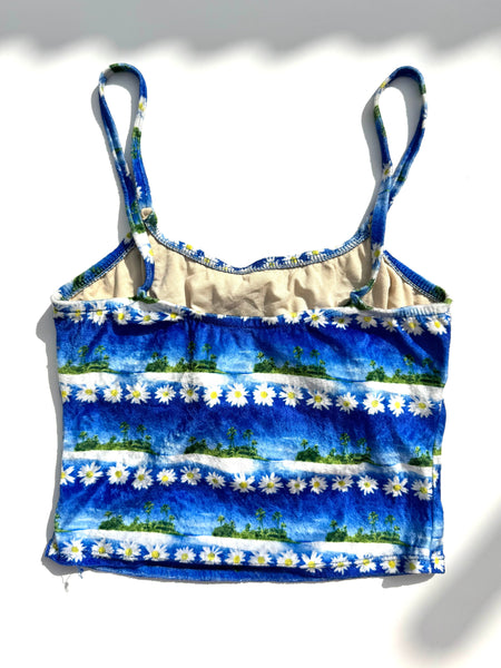 90’s Beachy Two Piece Velvet Tankini Bikini