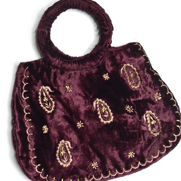 Boho Fairy Vintage Velvet Handmade Bag