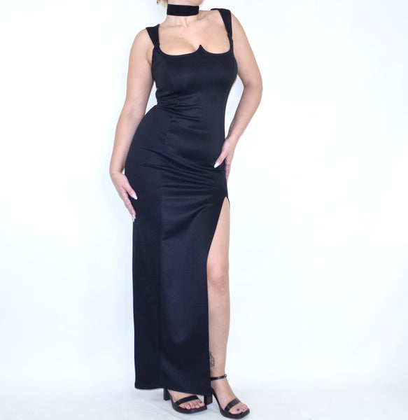 Black Elvira Maxi Dress