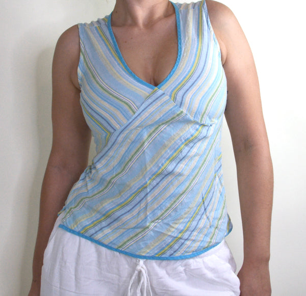 90s / Y2K Striped Wrap Top&nbsp;