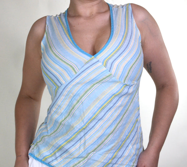 90s / Y2K Striped Wrap Top&nbsp;