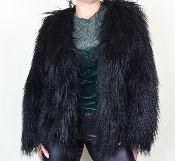 Black Swan Faux Fur Coat