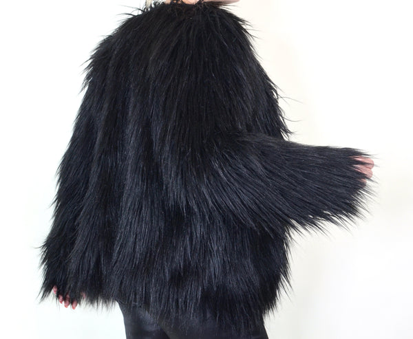 Black Swan Faux Fur Coat