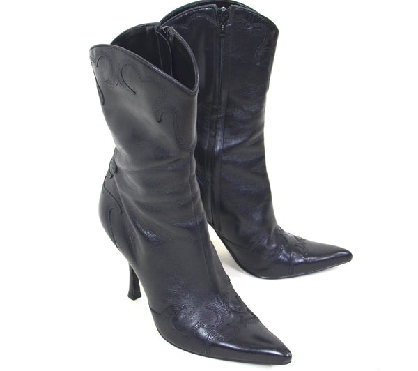 BCBG Cowboy Style Leather Boots