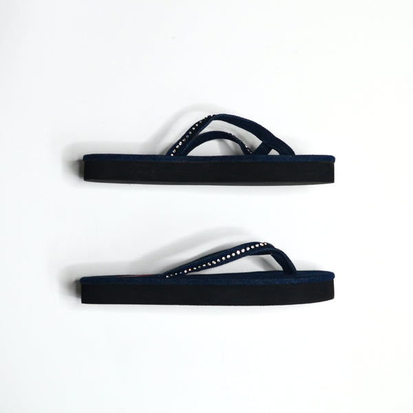 Y2K Mossimo Rhinestone Denim Platform Sandals NWT