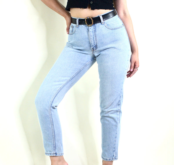 90s Style Vintage Crossroads High Waisted Blue Jeans