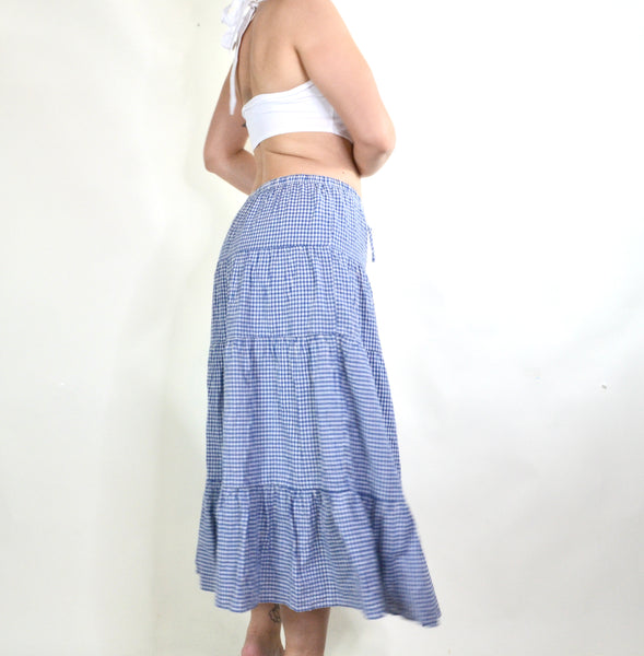 Vintage Style Gingham Print Skirt&nbsp;