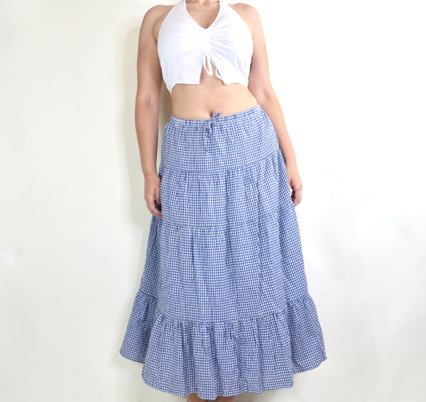 Vintage Style Gingham Print Skirt&nbsp;