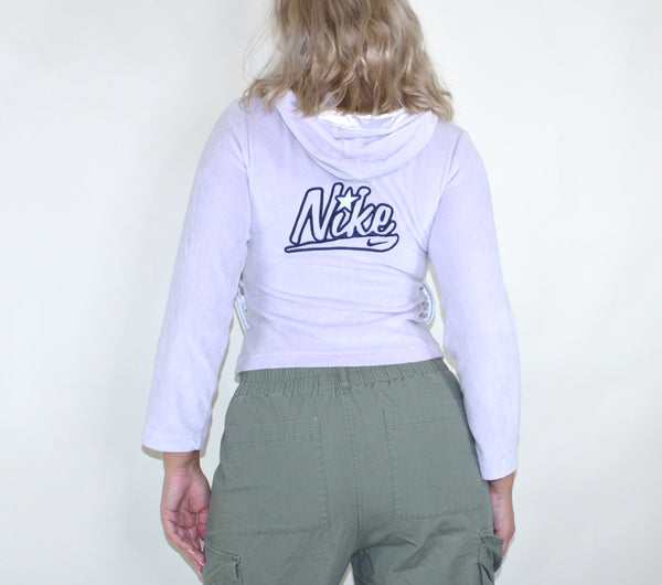 Vintage Lilac Nike Velour Tracksuit Hoodie