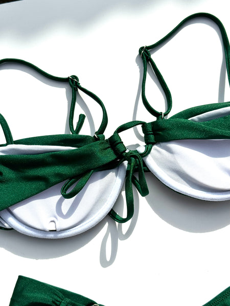 Green Two Piece Brazilian Style Bikini
