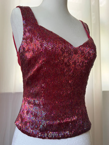 Red Sequin Mermaid Tank