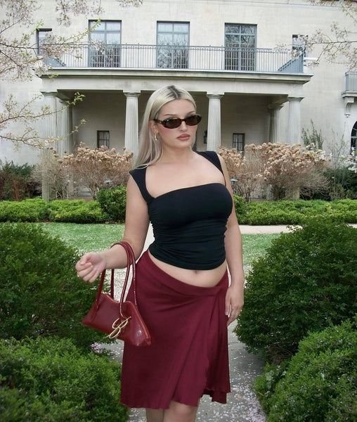 Peppermayo 'She's a Lady' Red Midi Skirt