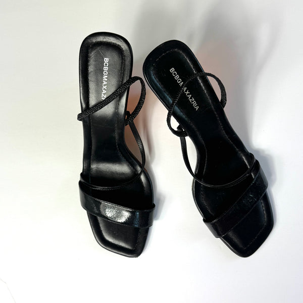 BCBG Maxazria Orange Glass-like Platform Wedge Sandals