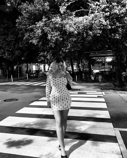 Polka Dot Double Lined Mesh Dress