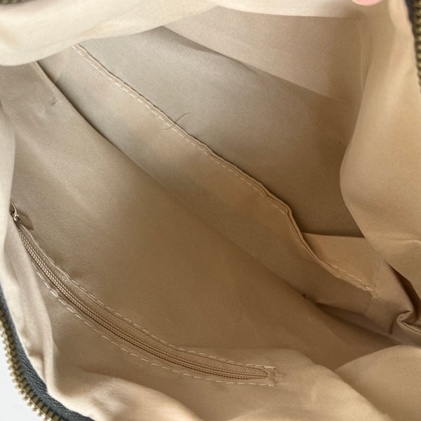 Green Faux Leather Rectangular Bag