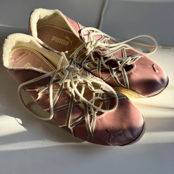MAJOR Viral Archive Puma Ballerina Baby Pink Satin Shoes
